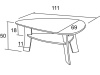 K08 JAROSLAV, konferenční stolek 111x69cm, výběr provedení