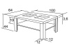 K115 ALAN, konferenční stolek 100x64cm, výběr provedení