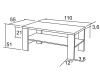 K117 ZBYNĚK, konferenční stolek 110x55cm, výběr provedení