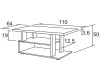 K120 ARTUR, konferenční stolek 110x64cm, výběr provedení