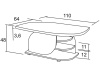K125 DAN, konferenční stolek 110x64cm, výběr provedení