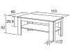 K127 SILVESTR, konferenční stolek 110x60cm, výběr provedení