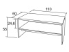 K131 ONDŘEJ, konferenční stolek 110x60cm, výběr provedení