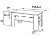 K140 CTIRAD, konferenční stolek rozkládací 100-147x60cm, výběr provedení