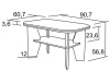 K164 RADEK I, konferenční stolek 90,7x 60,7cm, výběr provedení