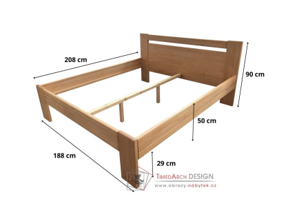 L404, Buková postel HELA 200x180