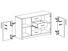GENEWA 2, komoda 2-dveřová se 4-mi zásuvkami, láva
