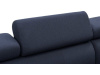 NADYA, rozkládací rohová sedačka - levá, látka tmavě modro-šedá Milos 76