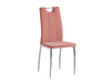 OLIVA NEW, jídelní židle, chrom / látka velvet růžová