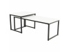 KASTLER NEW 2, konferenční stolek - sada 2ks, černá / bílá