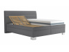 VERNON, čalouněná postel 160x200cm, látka tmavě šedá / matrace ASTERIA
