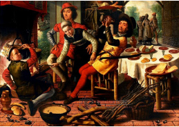 A-7663 Pieter Aertsen - Rolnická společnost u krbu