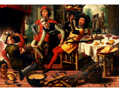 A-7663 Pieter Aertsen - Rolnická společnost u krbu