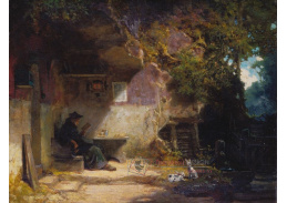 A-6837 Carl Spitzweg - Poustevník před svou poustevnou