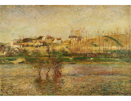 VCP-139 Camille Pissarro - Povodeň v Eragny za soumraku