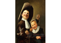 KO II-267 Judith Leyster - Chlapec a dívka s kočkou a úhořem