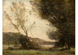 A-7023 Jean-Baptiste Camille Corot - U řeky