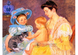 VU14 Mary Cassatt - Děti hrající si s kočkou