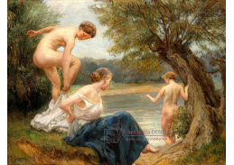 SO XVI-498 Eduard Veith - Koupající se na břehu řeky