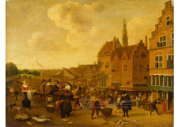 A-7015 Jan Steen - Rybí trh v Leidenu