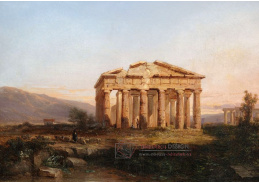 VSO 547 Jules Coignet - Chrám Paestum ve večerním světle