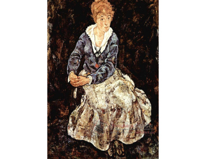 VES 42 Egon Schiele - Portrét sedící Edith Schiele