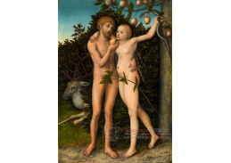 VlCR-168 Lucas Cranach - Adam a Eva v ráji