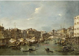 D-7185 Francesco Guardi - Canal Grande s mostem Rialto v Benátkách