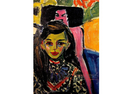 VELK 38 Ernst Ludwig Kirchner - Franci před vyřezávanou židlí