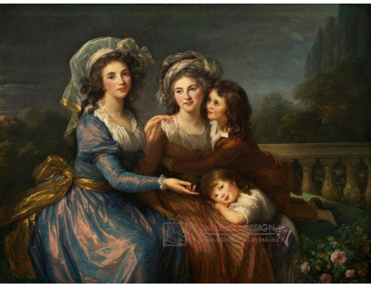 PORT-596 Elisabeth Louise Vigée Le Brun - Markýza de Pezay a markýza de Rougé se svými syny