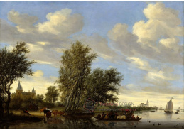 D-7621 Salomon van Ruysdael - Říční krajina s přívozem