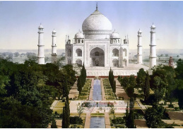 Fotochrom VF 297 Taj Mahal, Agra, Indie