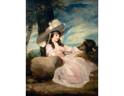 VSO 1332 Joshua Reynolds - Portrét Anny Ward se svým psem