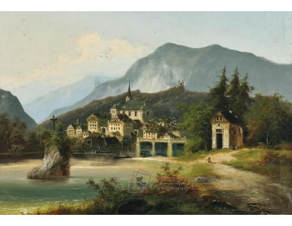 A-7506 Johann Wilhelm Jankowski - Pohled na Bad Ischl