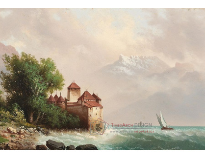 D-8821 Hubert Sattler - Pohled na hrad Chillon