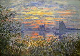 A-329 Claude Monet - Lodě se západem slunce