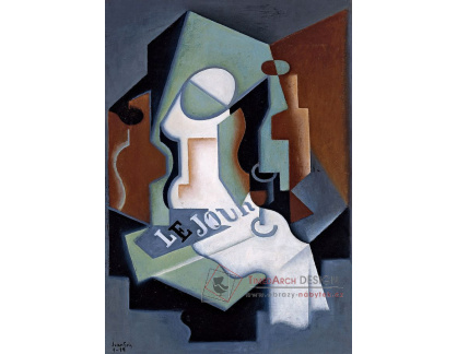 VJG 52 Juan Gris - Láhev a ovocná mísa