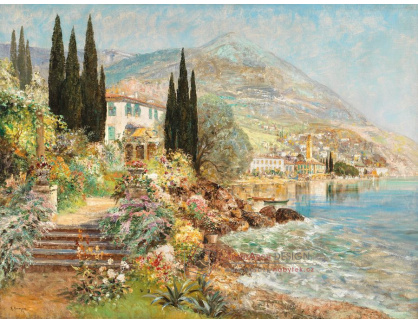 A-5039 Alois Arnegger - Pohled na Cernobbio u jezera Como