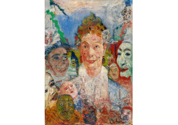 A-7837 James Ensor - Stará dáma s maskami