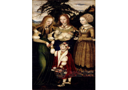 VlCR-122 Lucas Cranach - Svatá Dorota, Agnes a Gwendolyn