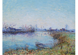 A-6925 Gustave Loiseau - Ráno při vycházejícím slunci v Tournedos-sur-Seine