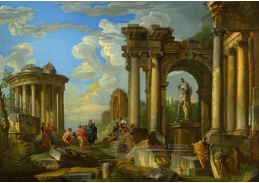 KO I-327 Giovanni Paolo Panini - Římské ruiny s postavami