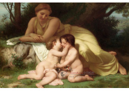 R15-170 Adolph William Bouguereau - Mladá žena se dvěma dětmi