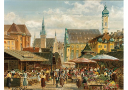 A-6947 Hubert Kaplan - Pohled na Viktualienmarkt v Mnichově