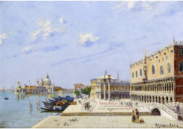 SO XVI-214 Antonietta Brandeis - La Piazzetta a Palazzo Ducale v Benátkách