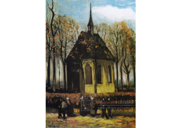 A-3255 Vincent van Gogh - Kostel v Nuenen s farníky