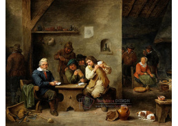 DDSO-1359 David Teniers - Rolníci hrající karty v hospodě