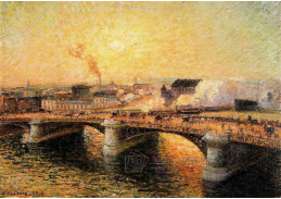 VCP-263 Camille Pissarro - Pont Boieldieu v Rouen, západ slunce