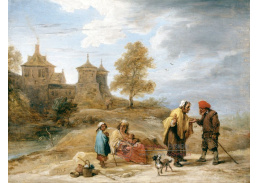 SO XIV-132 David Teniers - Cikánská rodina v krajině