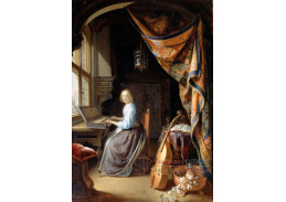 SO XVII-273 Gerrit Dou - Žena hrající na klavichord